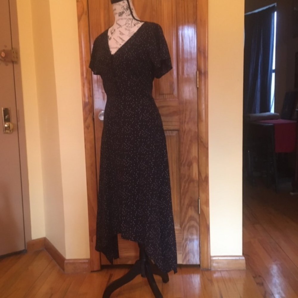 1 State midi polka dot dress - new